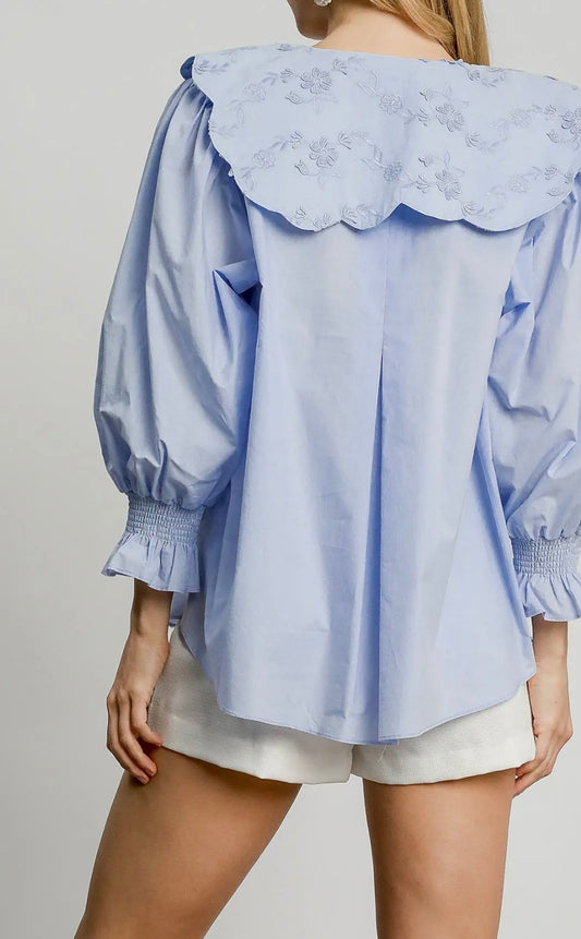 Light Blue Long Sleeve Top